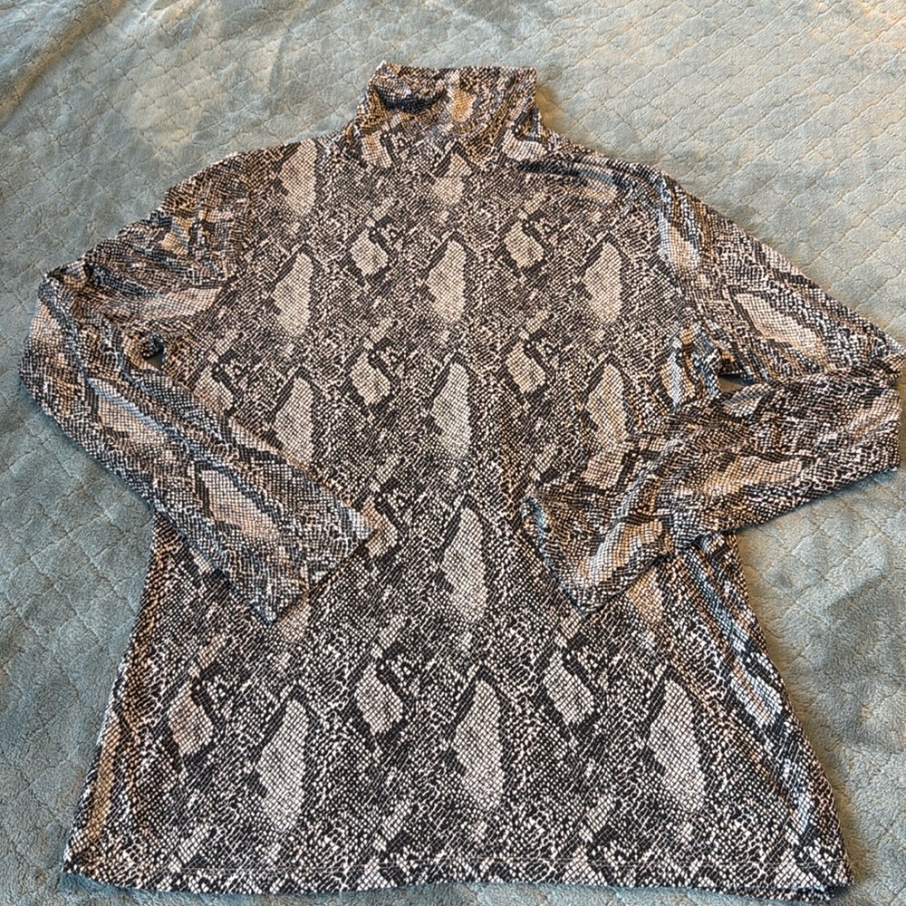 Ann Taylor snakeskin turtleneck
